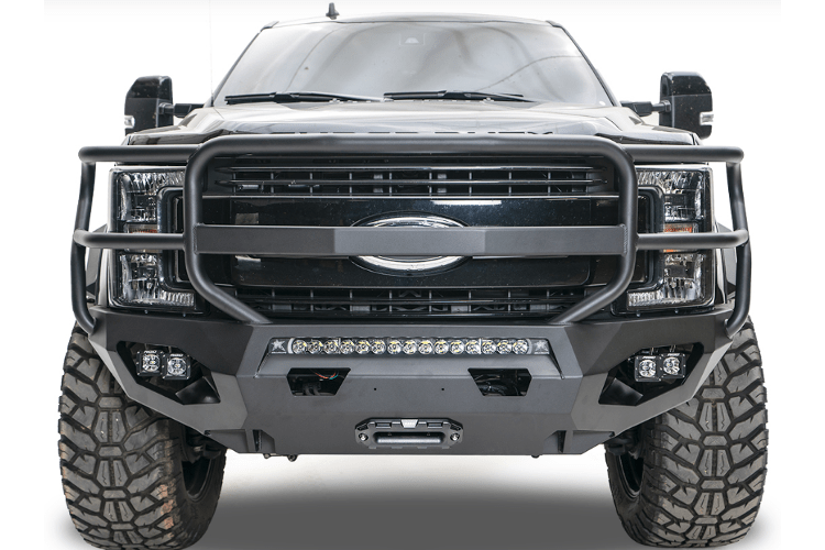 Fab Fours FS17-X4150-1 Ford F250/F350 Superduty 2017-2022 Matrix Front Bumper Winch Ready Full Guard