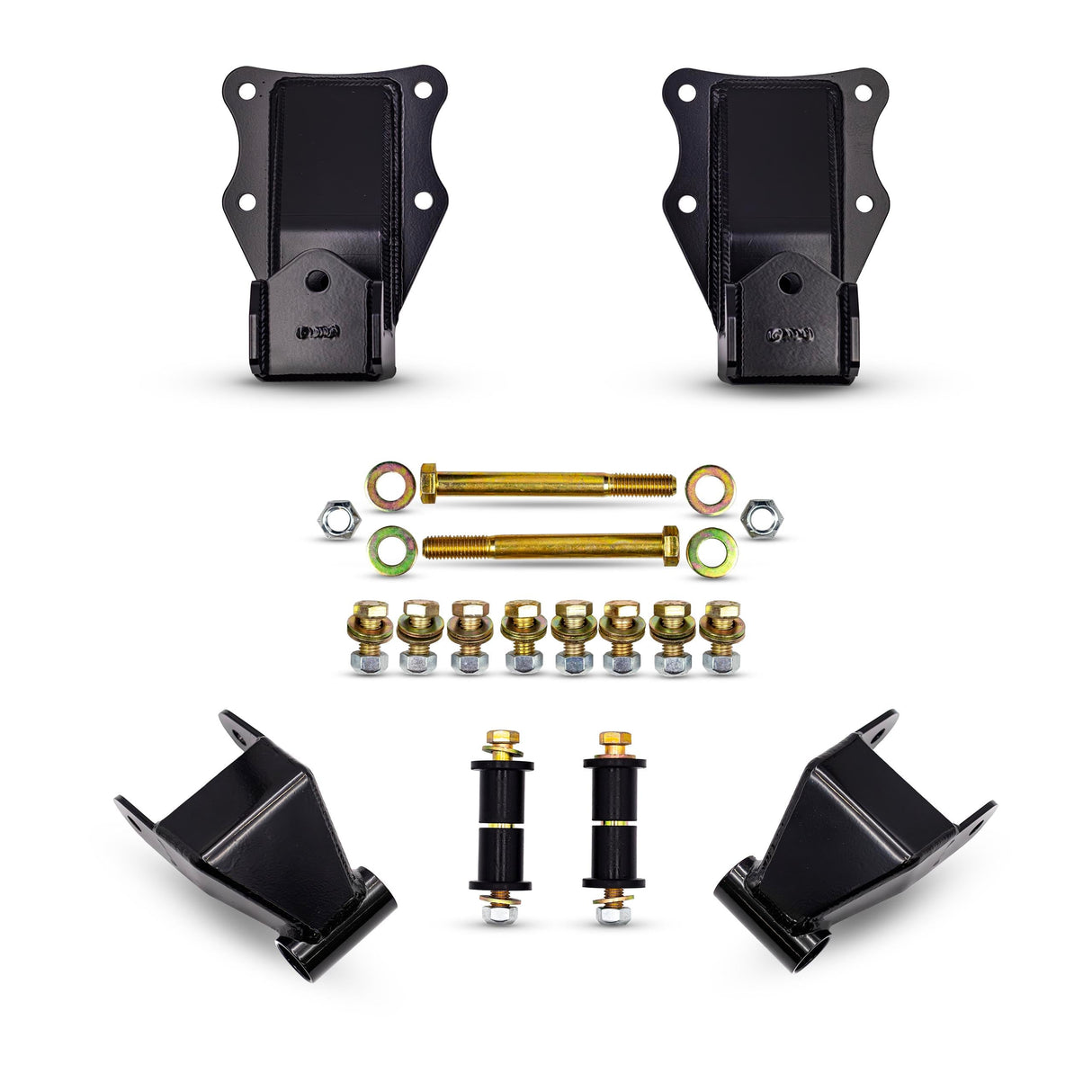 Desolate Motorsports Fabricated Shackle Hanger and Extended Shackle Kit - 1980-1997 Ford F-Series/Bronco Desolate Motorsports