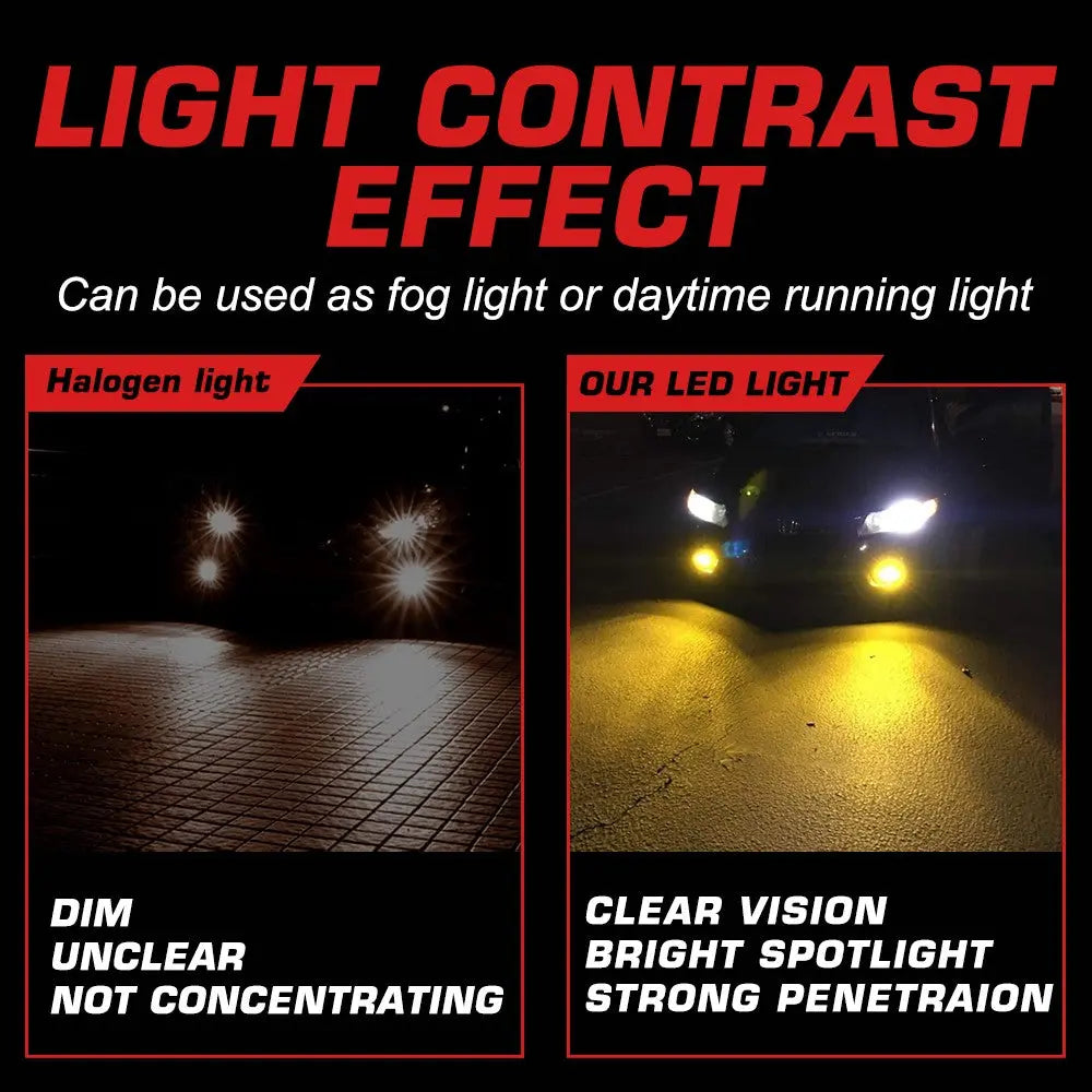 9005 H4 H7 H11 LED Fog Light Bulbs 15W 6000K | 2 Bulbs for 2005-2015 Toyota Tacoma 2008-2010 Toyota Highlander and More