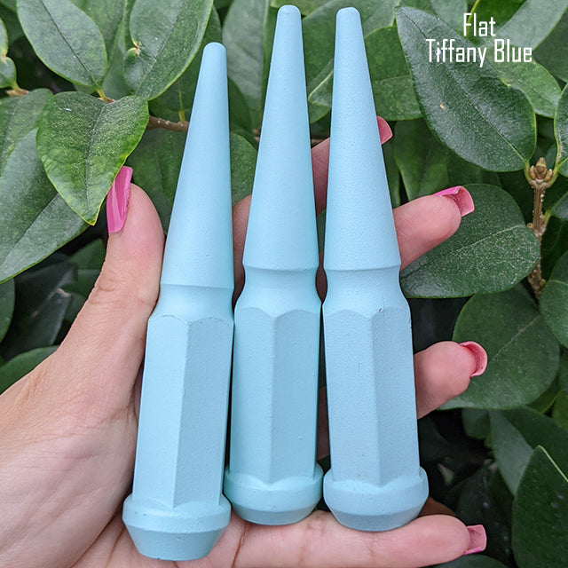 32 Pc 14x1.5 Spike Lug Nuts 4.5" Tall - Powder Coated - Various Colors