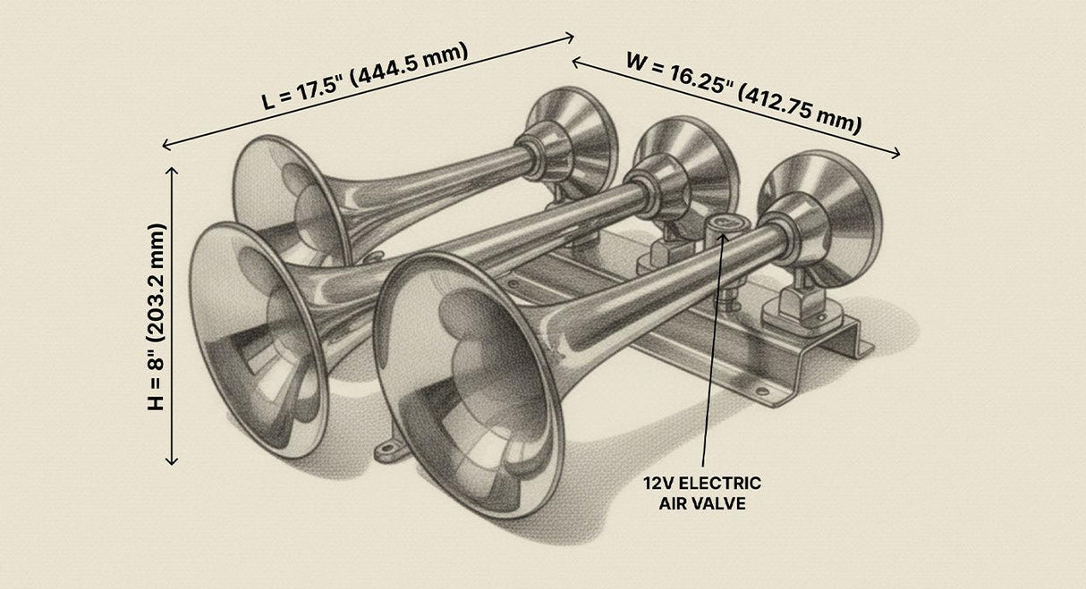 Flatlaw 3 Liter Train Horn Kit HornBlasters