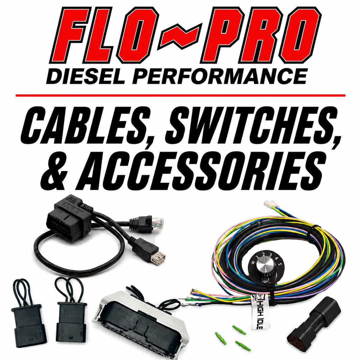 FloPro 17-19 L5P/L5D GM CAN Bus Plugs - Black Bag