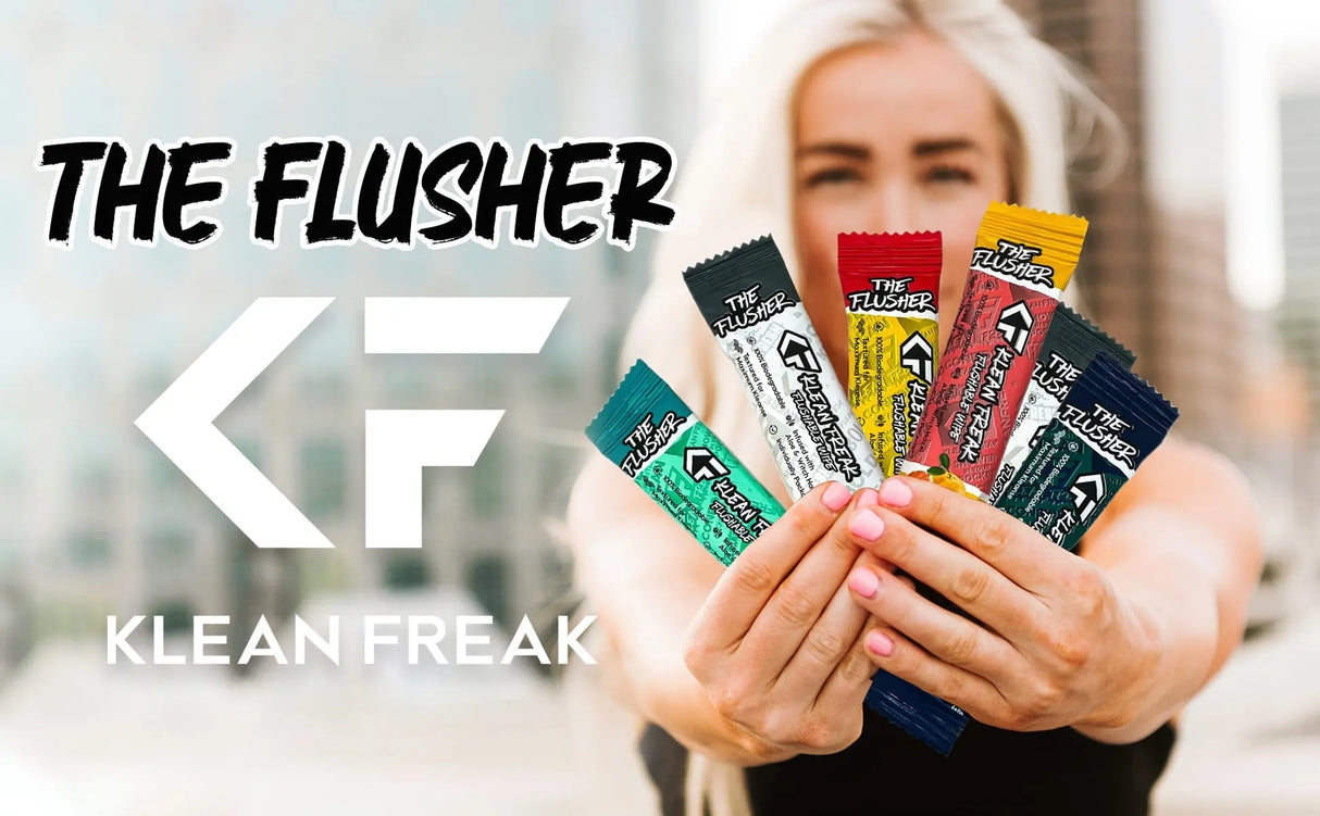 The Flusher - 100 Pack - Flushable Wipes Klean Freak
