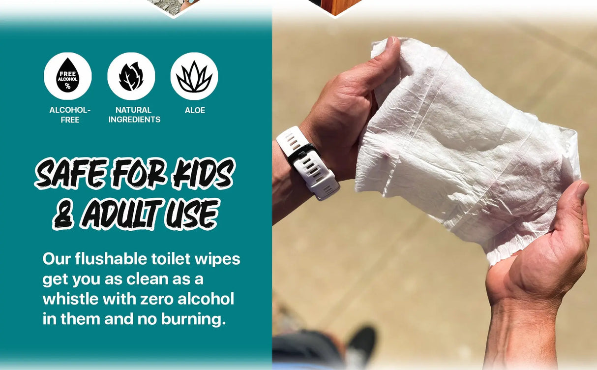 The Flusher - 100 Pack - Flushable Wipes Klean Freak