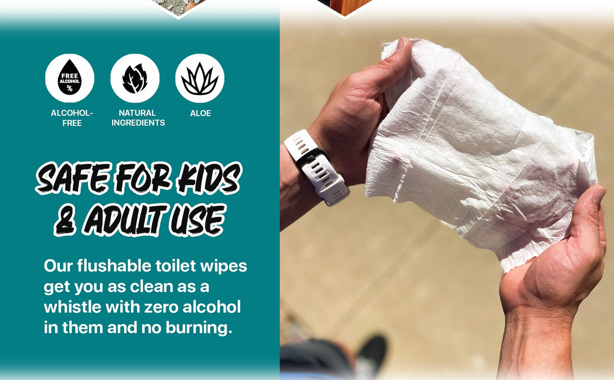The Flusher - 100 Pack - Flushable Wipes Klean Freak