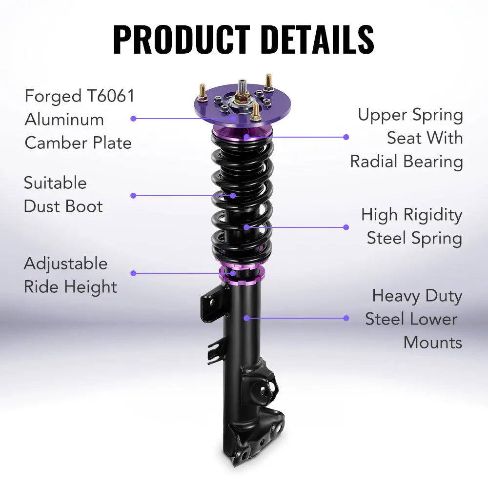 For 1990 -1998 BMW 3 Series(E36) 4-door sedan Coilover Shock Absorbers Struts 4PCS