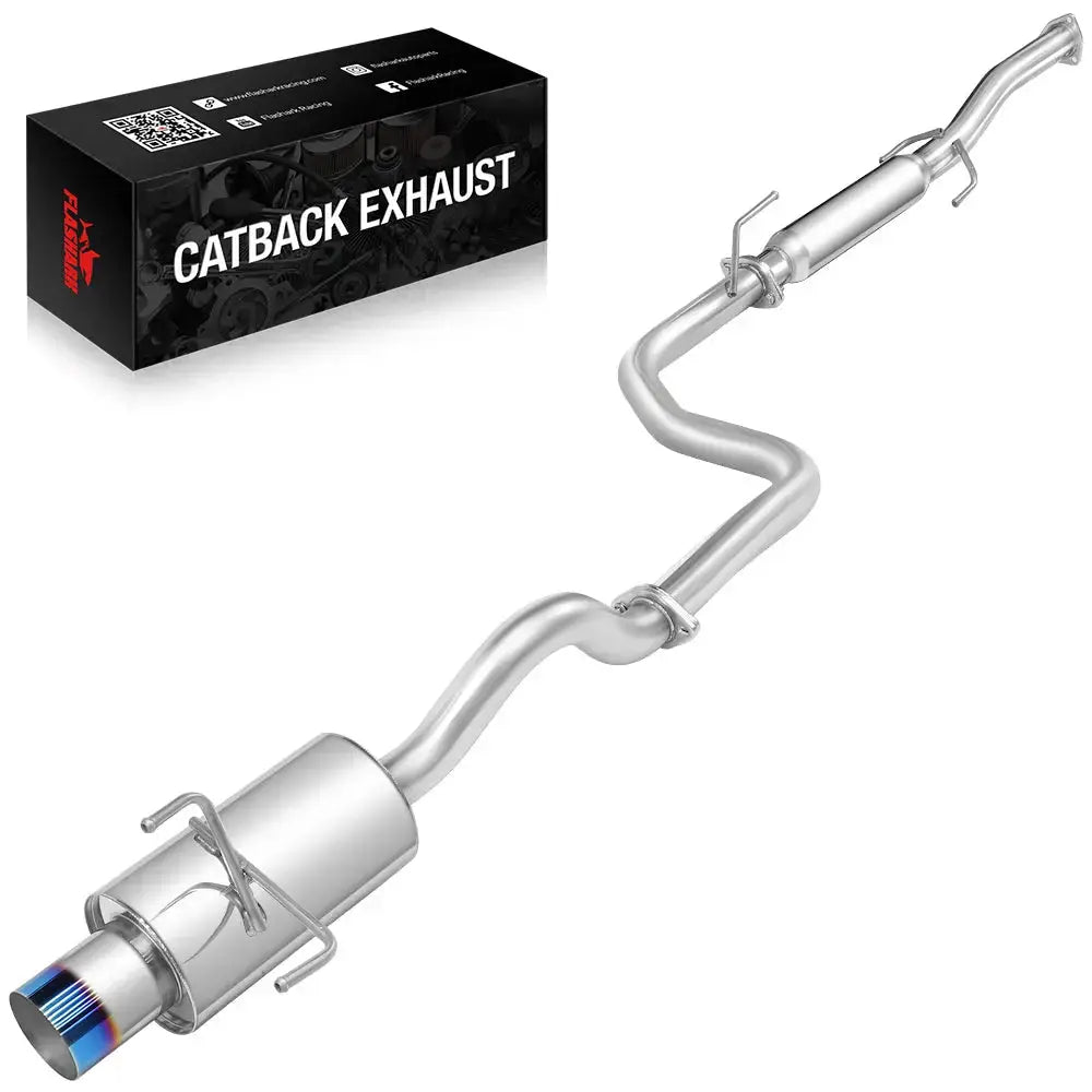 For 1992-1995 Honda Civic 1.5L 4.5 Inches Burnt Muffler Tip Racing Catback Exhaust System