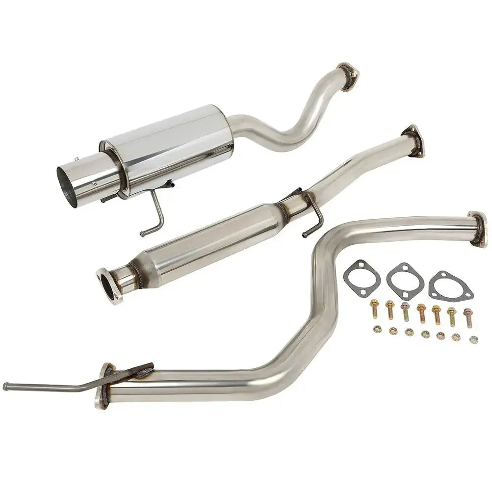 1992-1995 Honda Civic 1.5L 4 Inches Rolled Muffler Tip Racing Catback Exhaust System(3-Door Only) Flashark