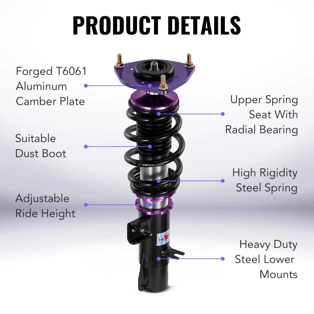 For 2007-2015 MINI Cooper FWD (R56/R57/R58/R59) 32-Way Damping Coilover Shock Absorbers Struts | Flashark