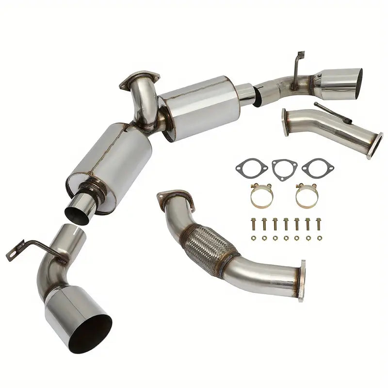 For 1991-1995 Toyota MR2 Turbo SW20 Catback Exhaust System w/4.5 Inches Dual Burnt Muffler Tip 2.0L Flashark