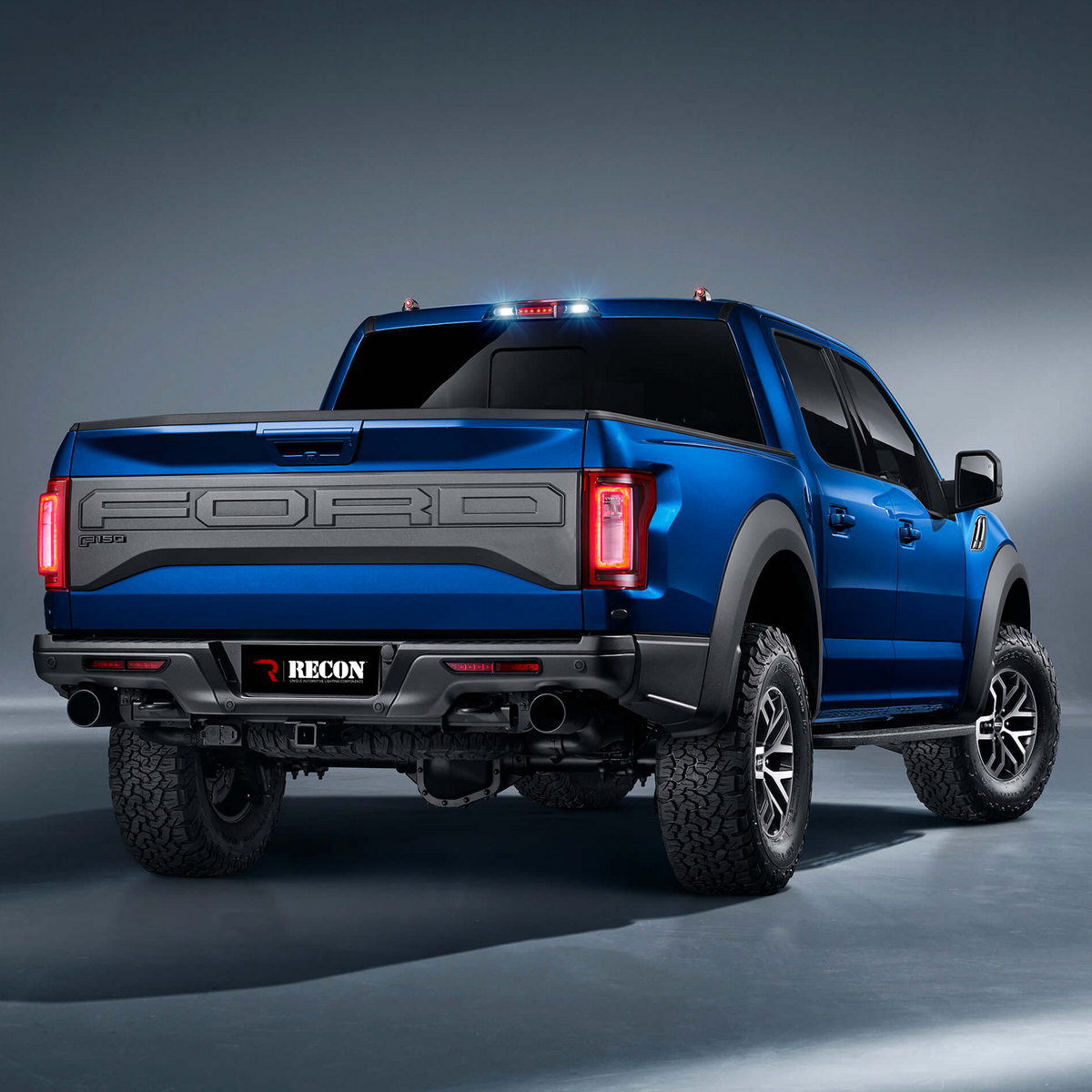 Ford Ranger 19-26 Ultra High Power Red LED 3rd Brake Light Kit w/ CREE XML White LED Cargo Lights (ATTN: DOES NOT FIT Models with Cargo Bed Camera in OEM 3rd Brake Light) - Smoked Lens