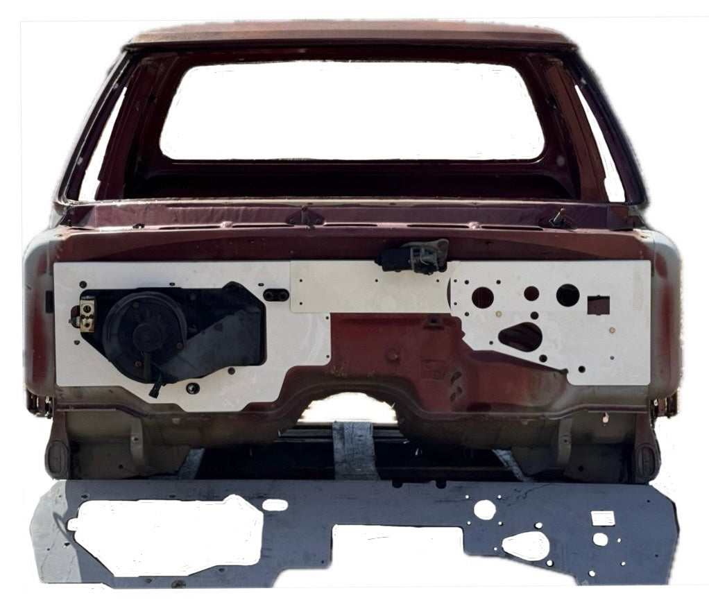 72-93 Dodge Firewall Plate 1 Piece Smooth Wire Tuck