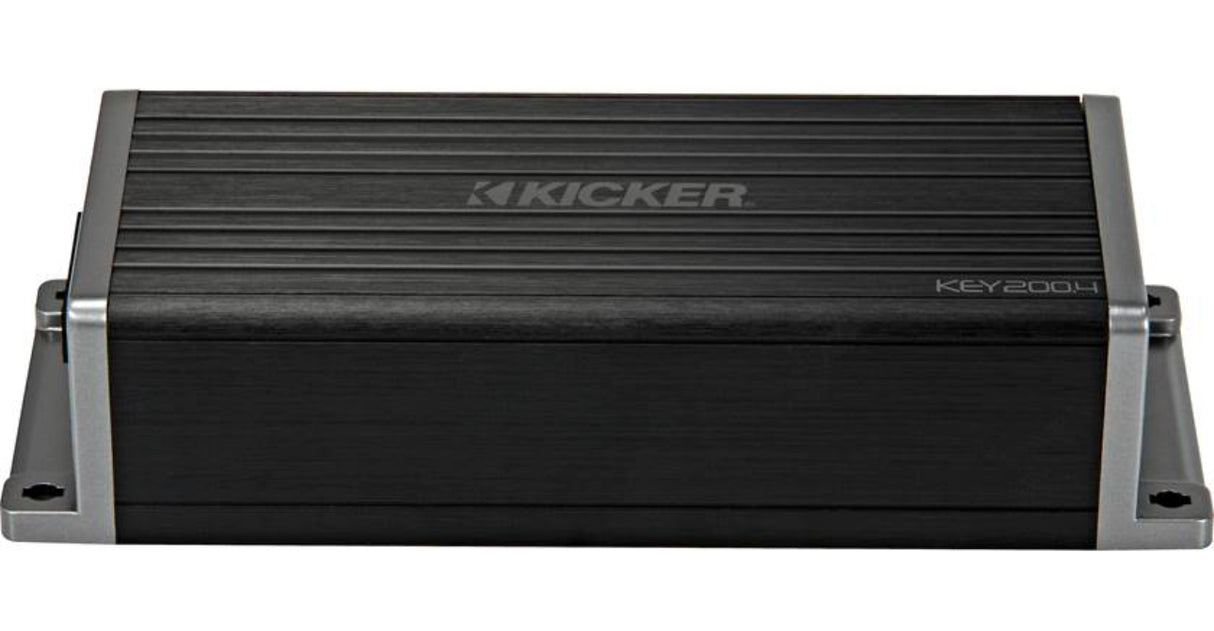 Kicker 47KEY200.4 Amplifier Compact 4-channel car amplifier with automatic tuning DSP — 50 watts RMS x 4