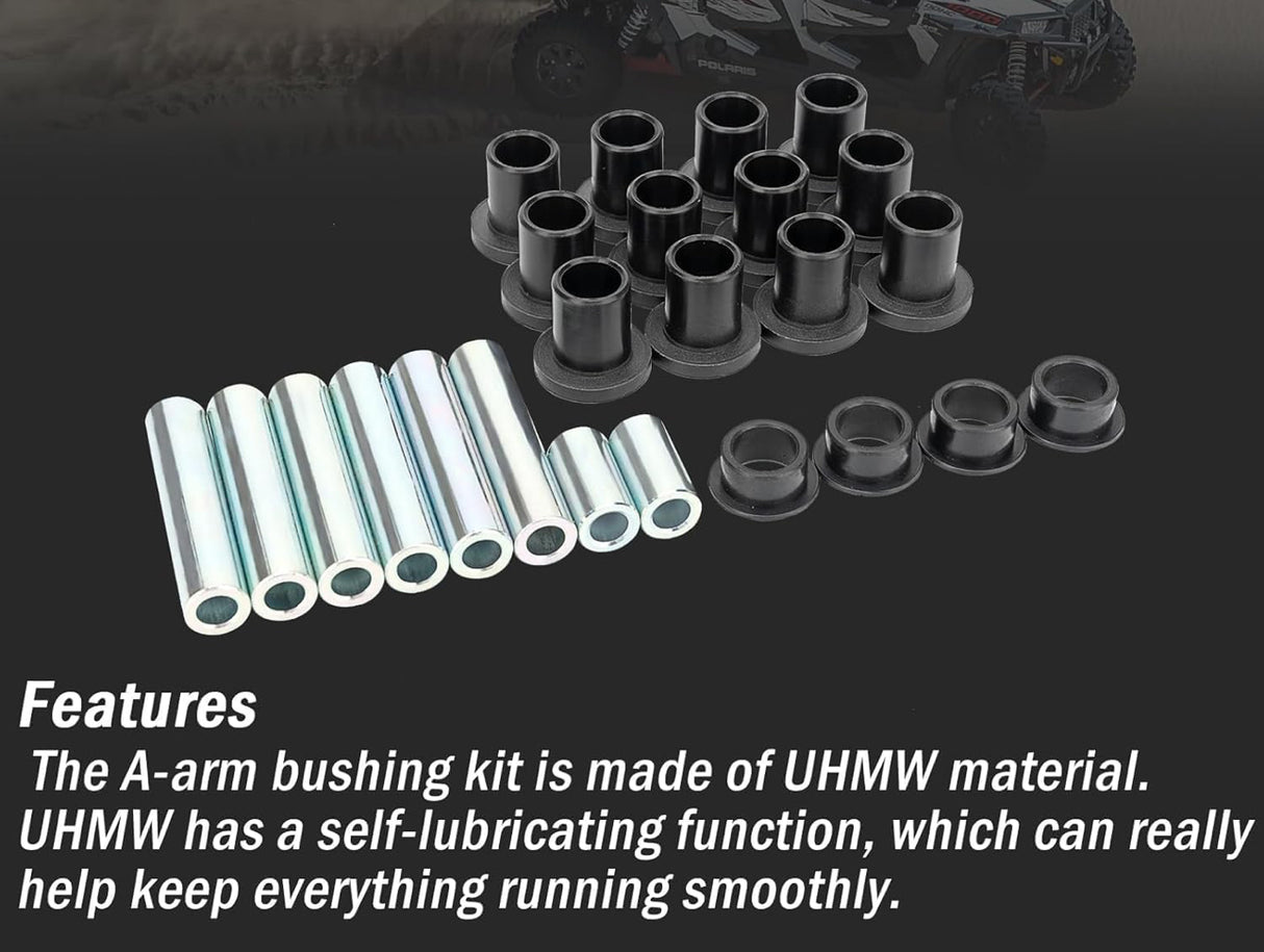 Heavy Duty A-Arm UHMW Control Arms Bushing Kit Replacement for 2014+ Polaris RZR XP 1000, 2014+ Polaris RZR XP 4 1000, Replace AAB-P-RZR1K-001 AAB-P-RZR1K-002 CT-02