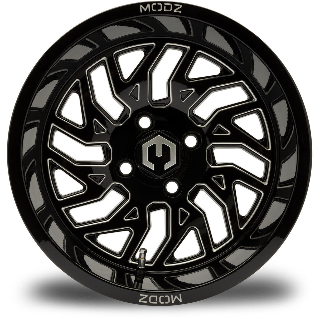 MODZ® Carnage 14x7 Glossy Black Golf Cart Wheel