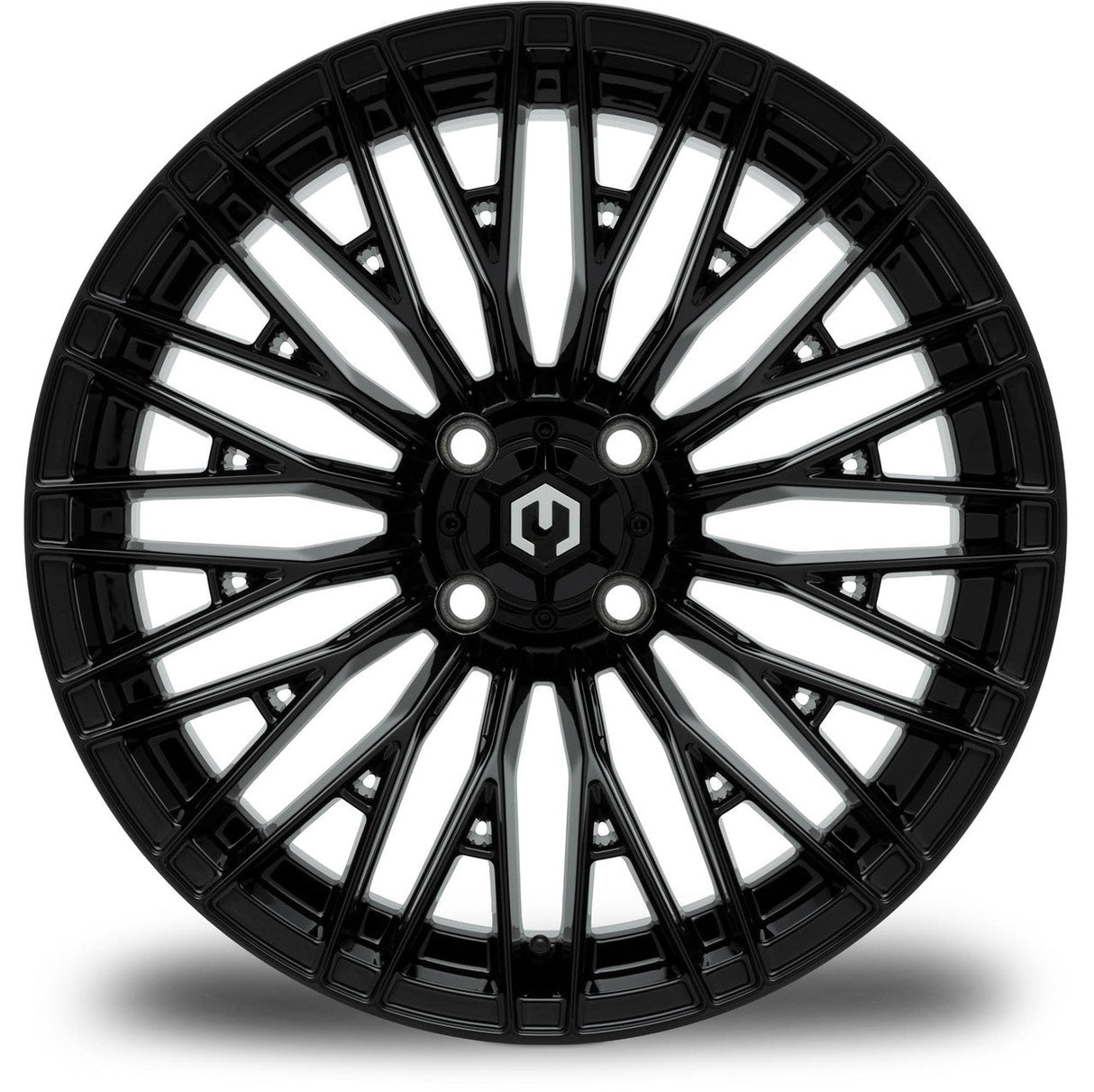 MODZ® Reaper 16x7 Glossy Black Golf Cart Wheel