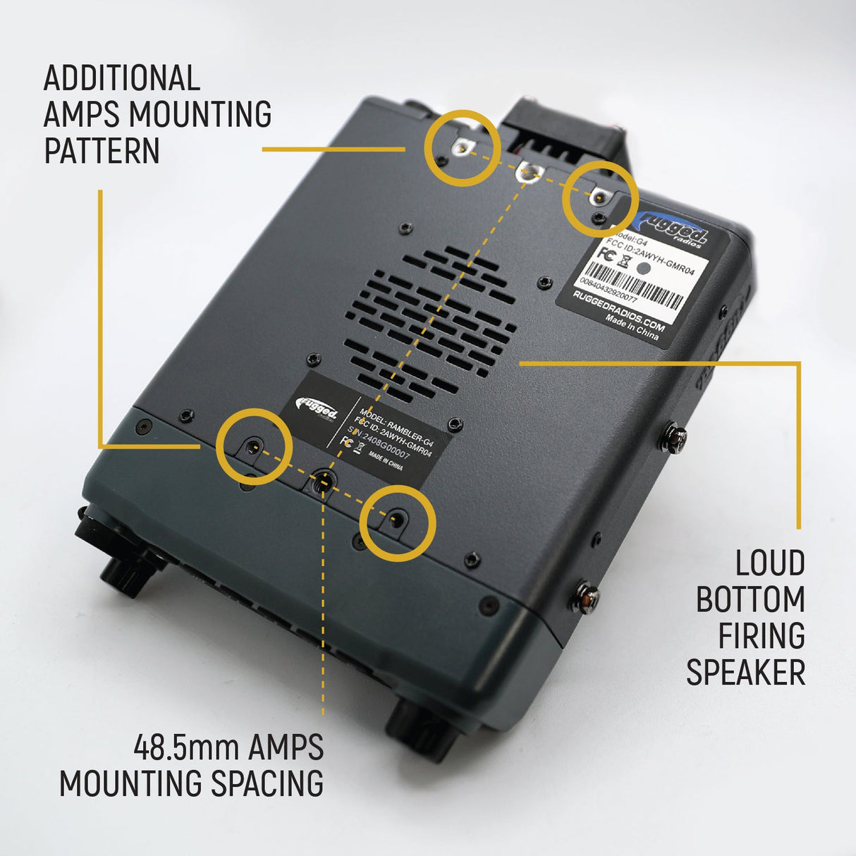 Base Camp - Rambler G4 High Power Mobile Radio with Fiberglass Antenna Kit