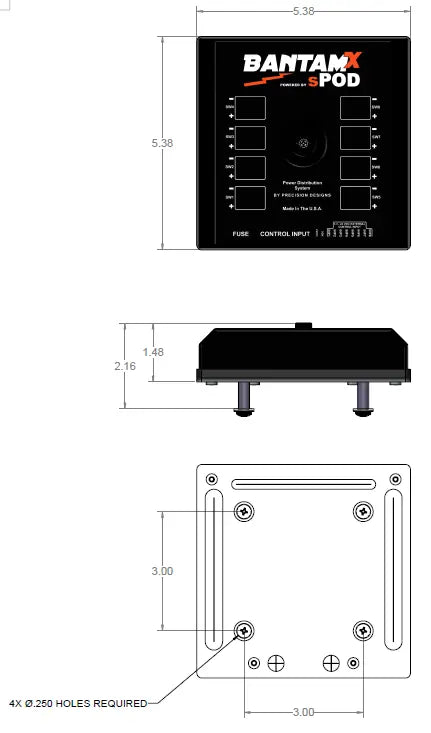 sPod BantamX HD Universal 8-Circuit Power Management System