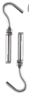 Expansion Hook M6 – Heavy Duty Anchor Hook for Concrete & Masonry (2Pack) TekShack