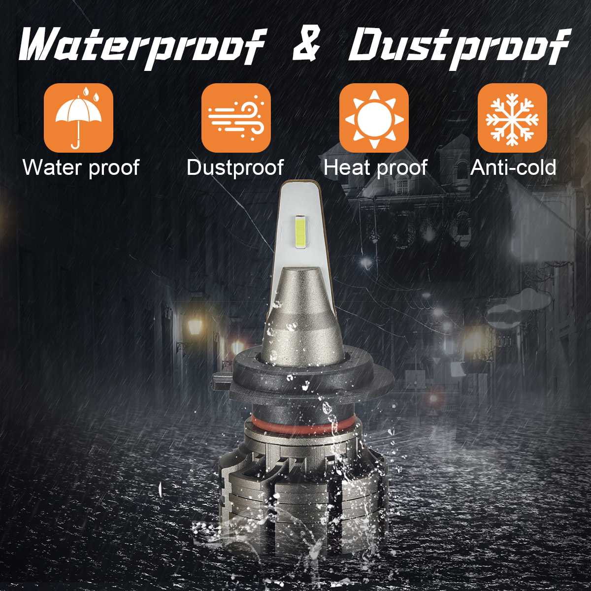 H7 LED Headlight Bulbs 18W 6000LM 6000K | 2 Bulbs