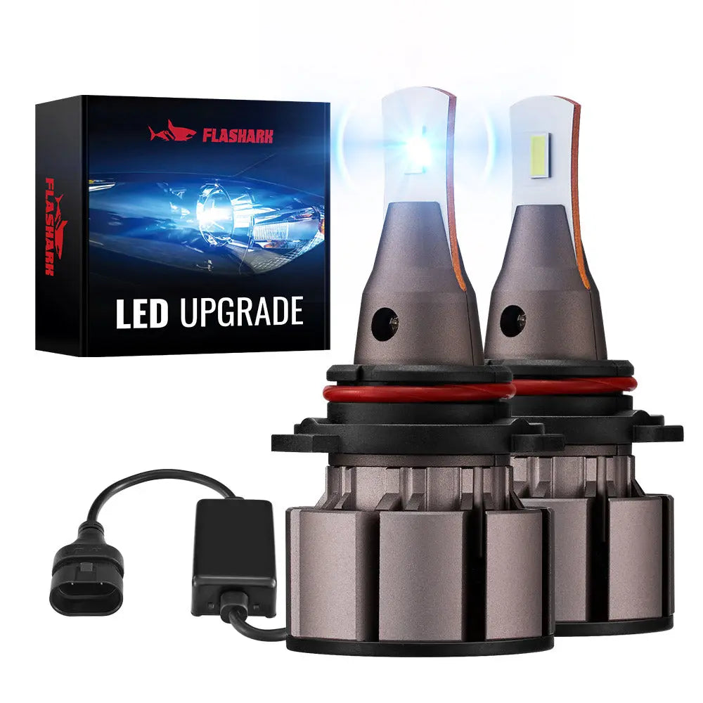 L2 9006/HB4 60W 6000K 18000LM White IP67 LED Headlight Bulbs 2Pcs