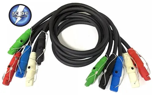 CAM LOCK 4/0 TYPE W Entertainment ,Generator Power Cables 5 CABLE SET W/CAPS REVERSED AC/DC WIRE AND SUPPLY