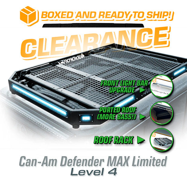 2016-2025 Can-Am Defender MAX Limited/Cab LEVEL 4 Stereo Top (4-Door, HD7-HD10) + Roof Rack Can-Am