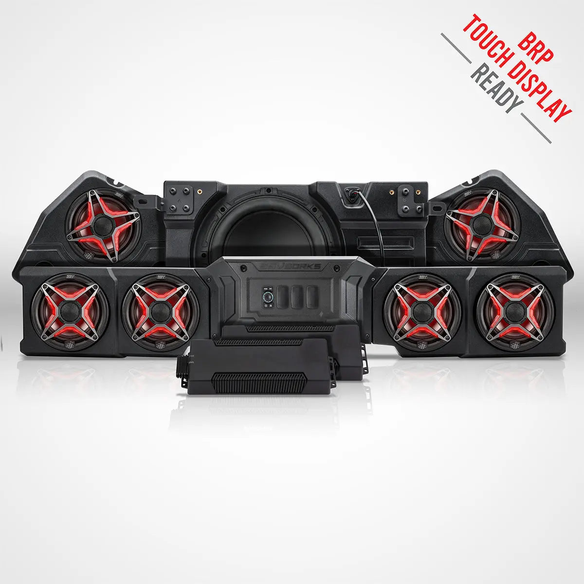 2026-Up CanAm Defender HD11 Phase-5 V-Spec 1,650watt 7-Speaker Audio Kit for BRP Touchscreen SSV Works