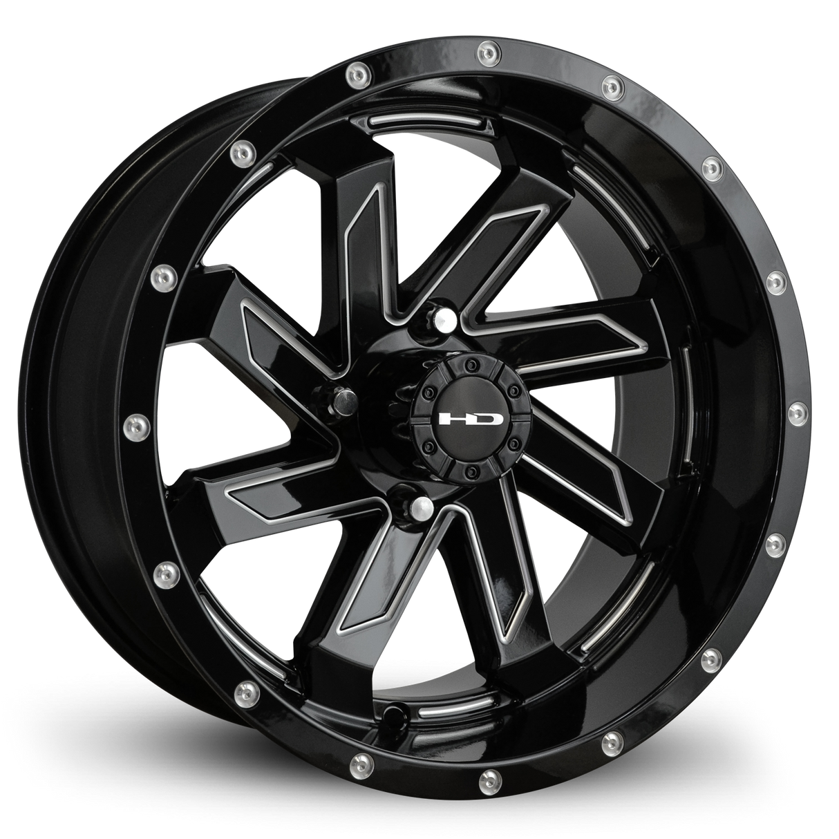 HD Golf Saw 12x7 | -14 Offset Gloss Black/Milled Edge