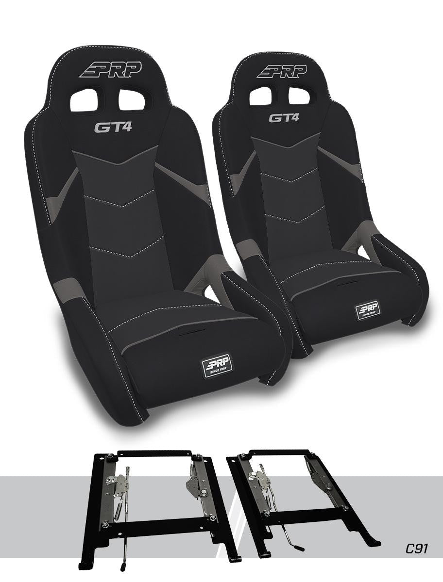 PRP GT4 Suspension Seats & Slider Kit for Can-Am Maverick R, R MAX (Front)