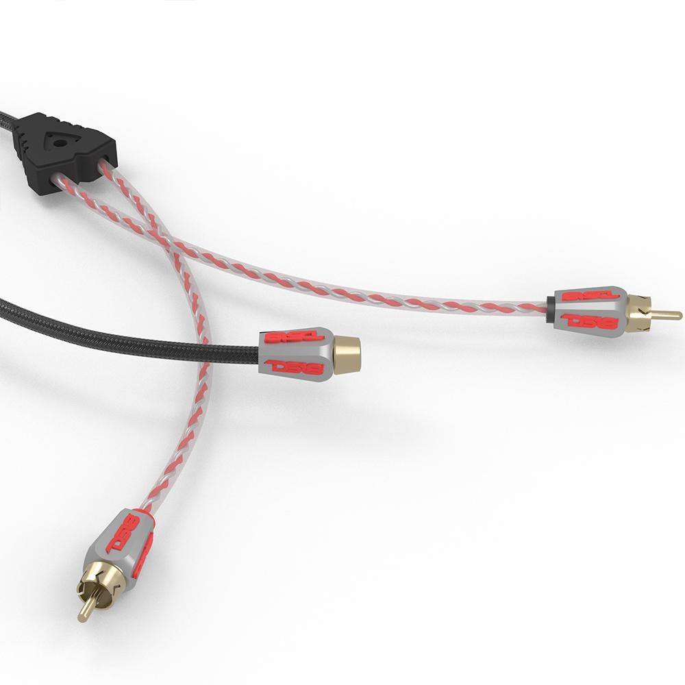 Level 3 RCA 100% Copper OFC Y Connector 2 FEMALE to 1 MALE - BLACK - RED