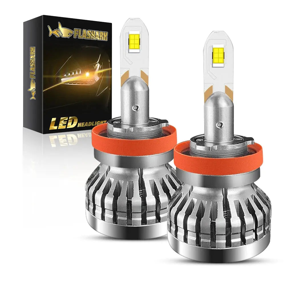 9005/HB3 H4 H7 H11 H13 LED Headlight Bulbs 80W 6400LM 6000K 2 Bulbs Flashark
