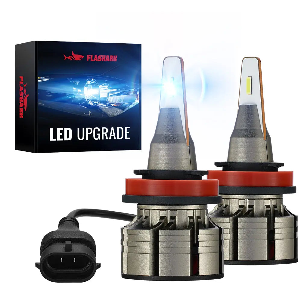 H11 H8 H9 LED Headlight Bulbs 60W 6500K 16000LM White 2Pcs for Chevrolet/Ford/Toyota/Dodge/GMC/Honda/Nissan/Lexus/Jeep/Mazda Flashark