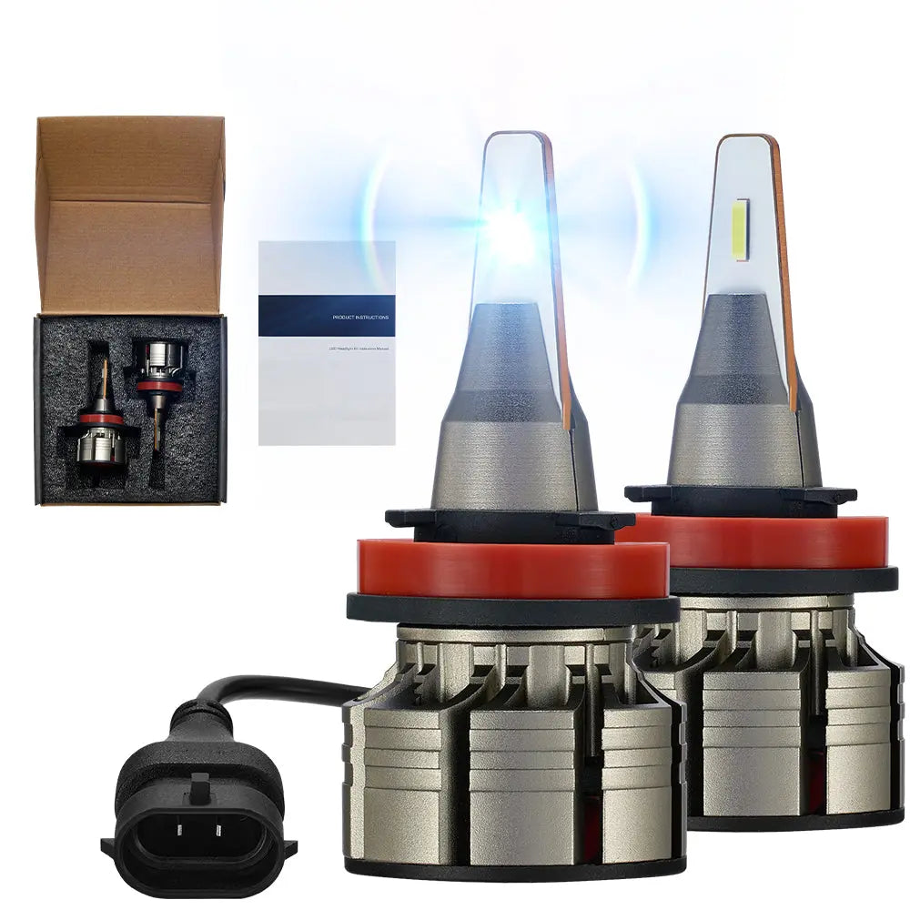 H11 H8 H9 LED Headlight Bulbs 60W 6500K 16000LM White 2Pcs for Chevrolet/Ford/Toyota/Dodge/GMC/Honda/Nissan/Lexus/Jeep/Mazda Flashark