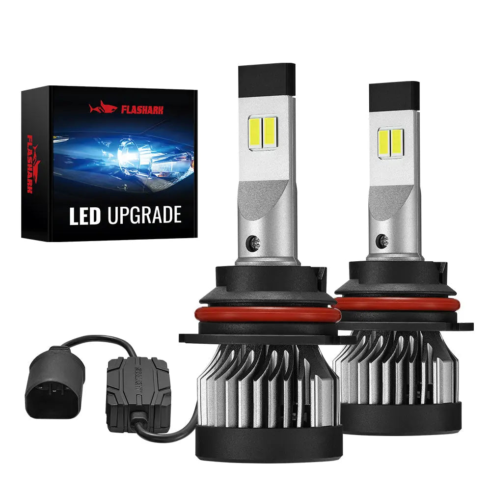 9007/HB5 LED Headlight Bulbs 150W 6500K 22000LM White 2Pcs Dual-function Flashark