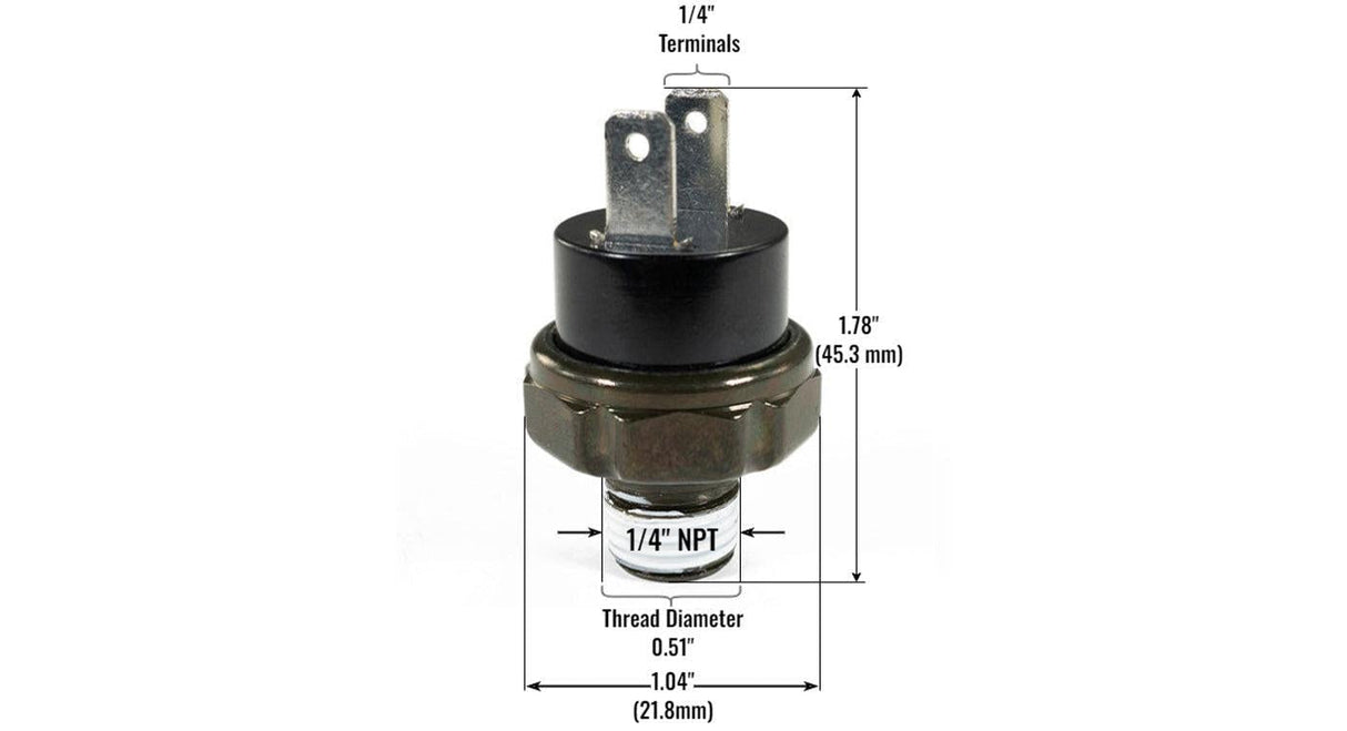 HornBlasters 1/4" NPT Bottle Cap Pressure Switch HornBlasters
