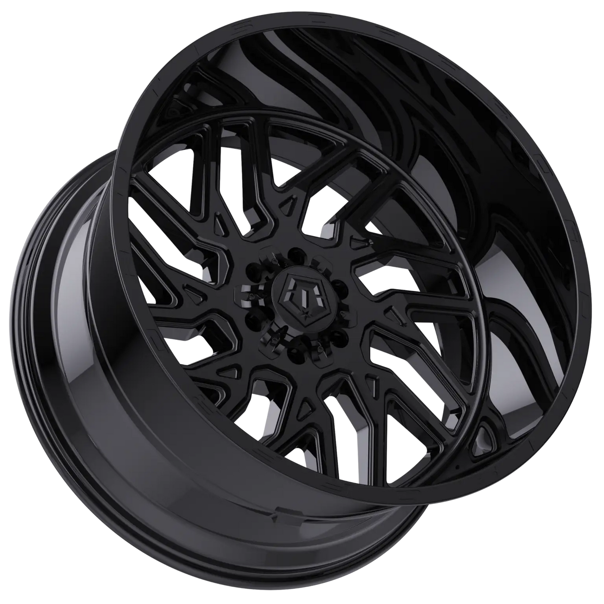 TIS 544GB Gloss Black 6-Lug Wheel;
20x12; -44mm Offset