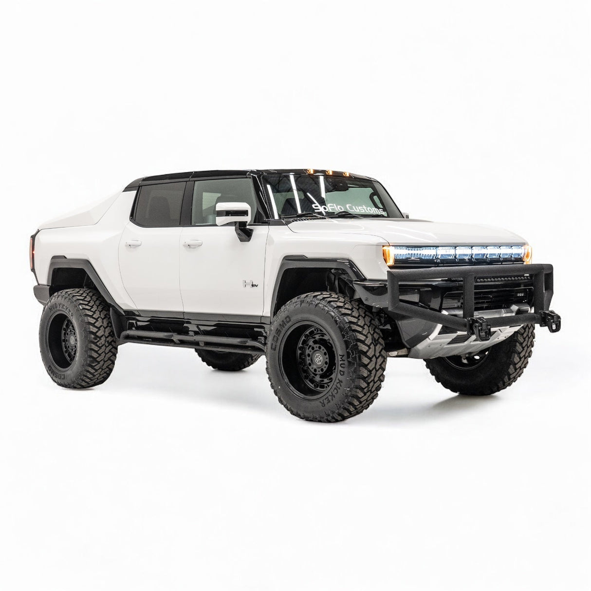 GMC Hummer EV Brush Guard Bull Bar Armor Coated Black 2021-2026