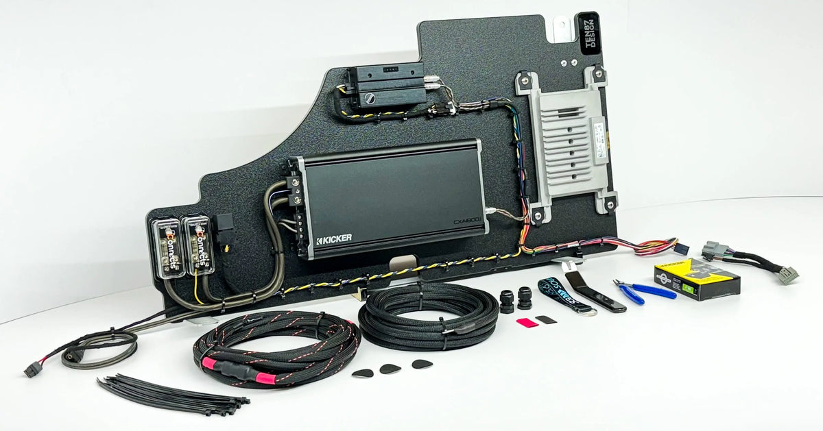 Kicker Loaded Subwoofer 1800wrms Amplifier Rack for Ford F-Series Vehicles (All Factory Systems including B&O Unleashed)