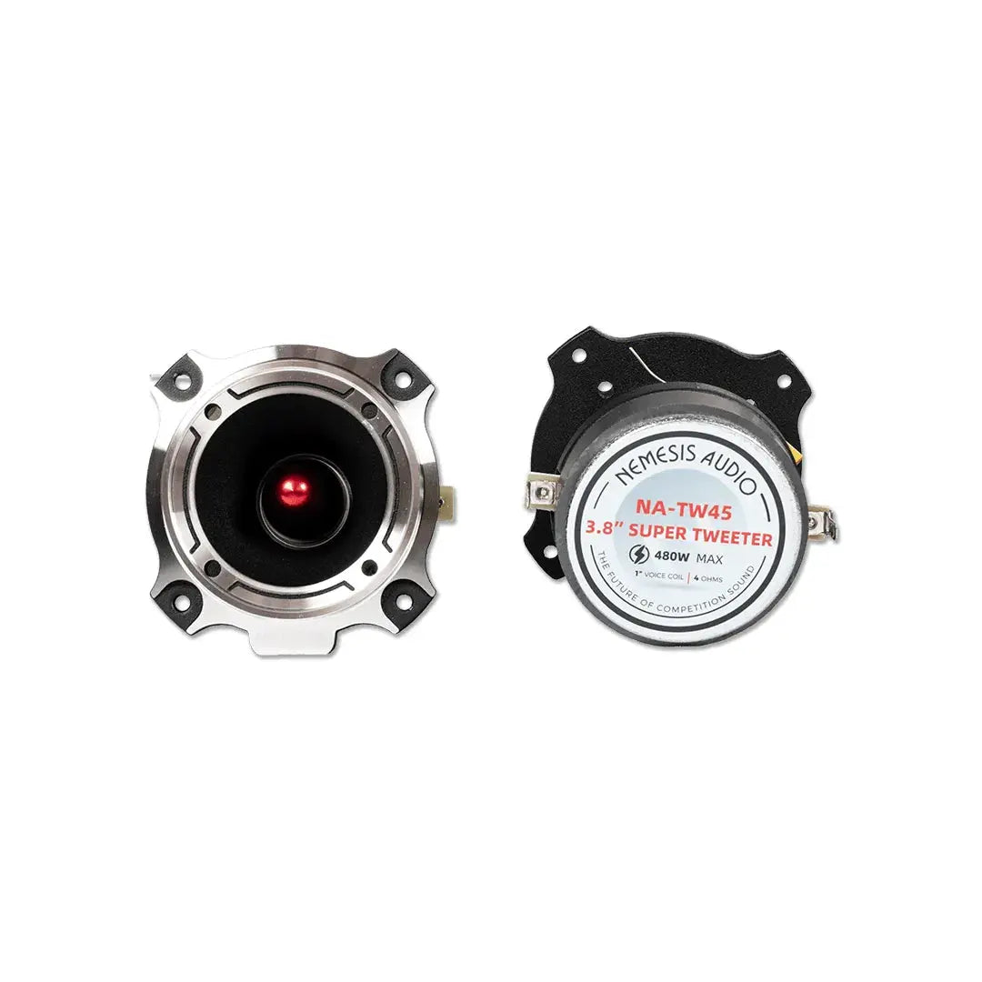 Nemesis Audio NA-TW45 3.75" 200W Pro Aluminum Super Bullet Tweeters with Capacitor Crossover (Pair)