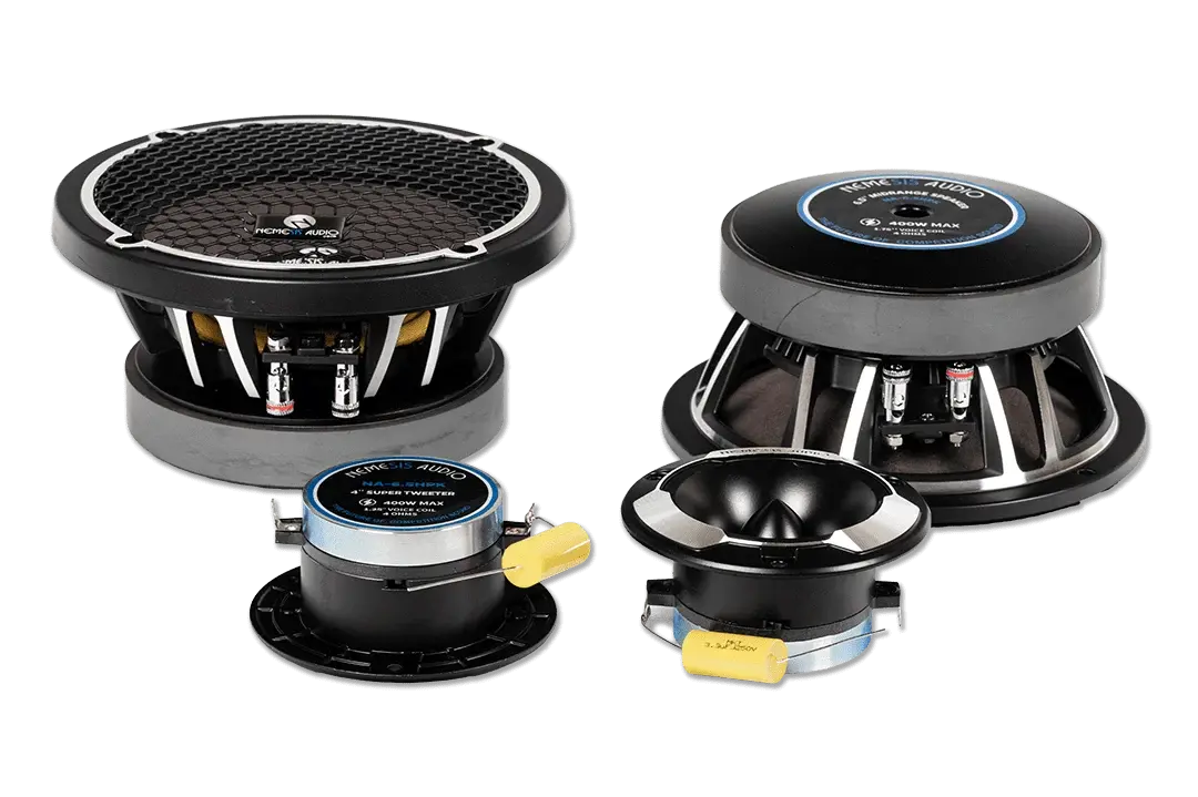Nemesis Audio NA-6.5HPK 6.5" Midrange Speakers & Pro Tweeters Bundle