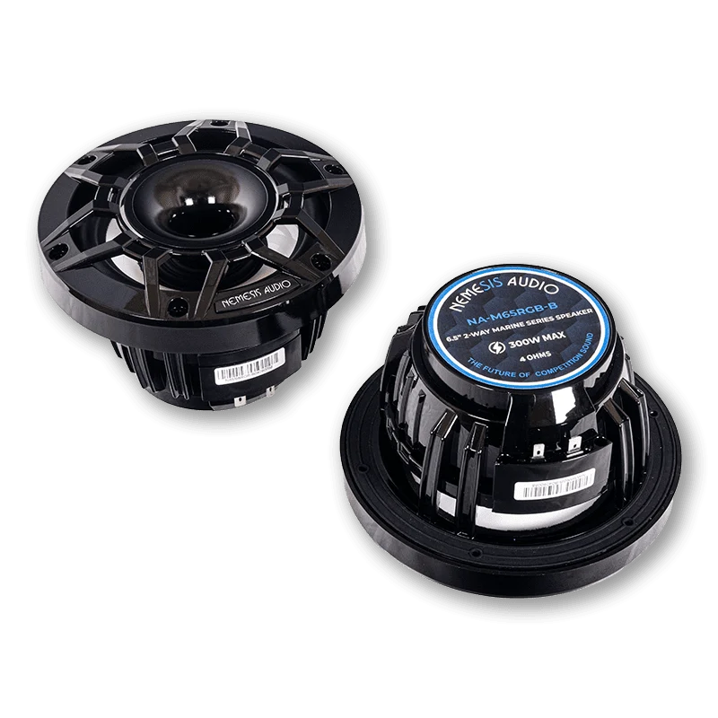 Nemesis Audio NA-M65RGB 6.5" 150W RMS 2-Way Marine Speakers w/ RGB LED (Pair)