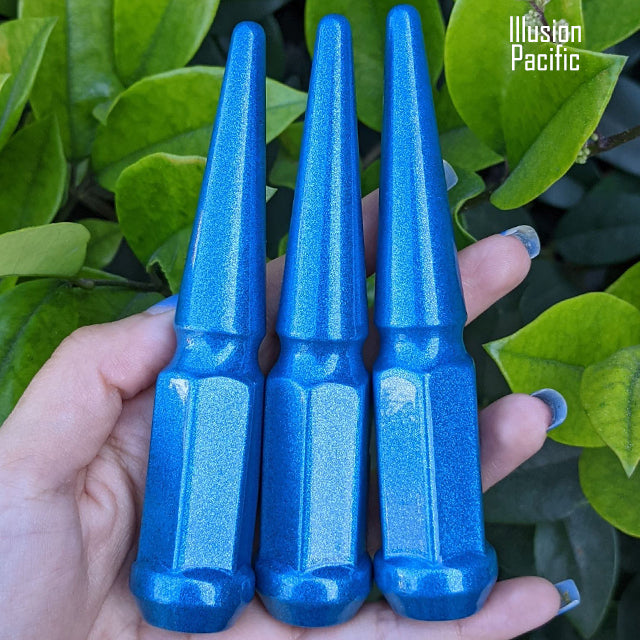 32 Pc 14x1.5 Spike Lug Nuts 4.5" Tall - Powder Coated - Various Colors