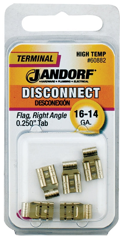 Disconnect Terminal, Copper Contact, 5/PK #60882 Jandorf