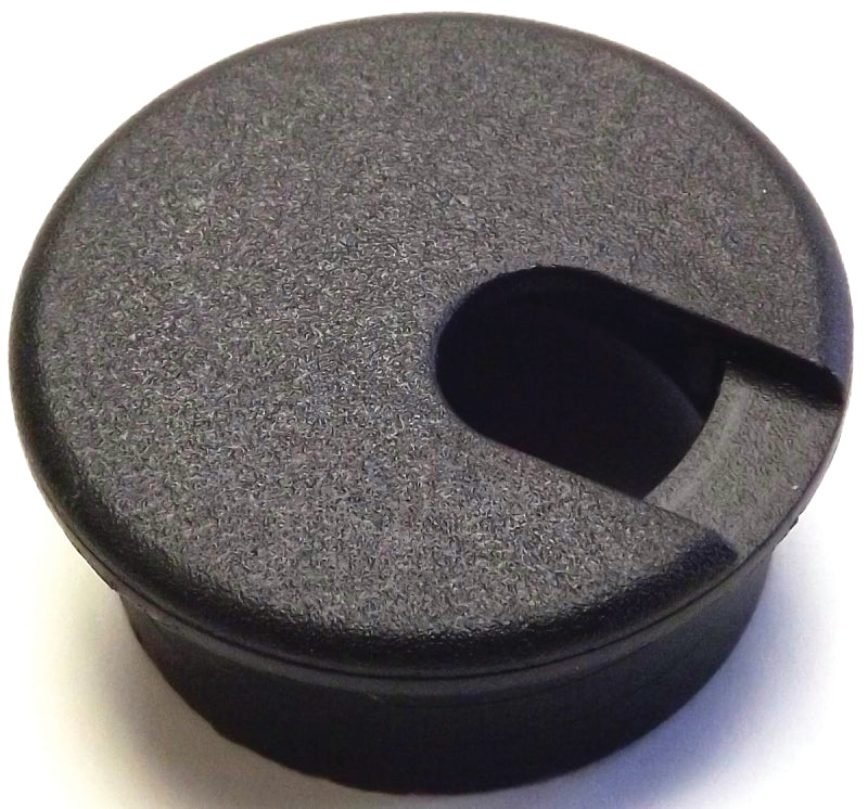 Jandorf Desk Grommet, 1-1/2 in Dia Cable, Polystyrene, Black # 61604 Jandorf