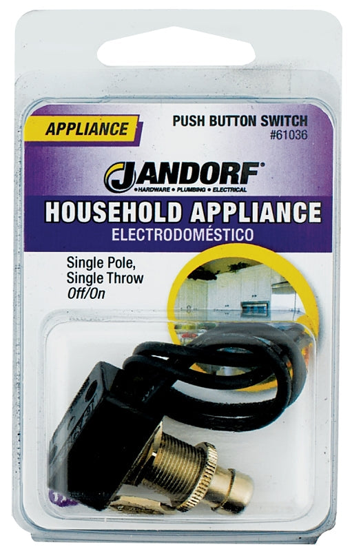Jandorf Switch, 5/10 A, 125/250 V, SPST, Lead Wire Terminal #61036 Jandorf