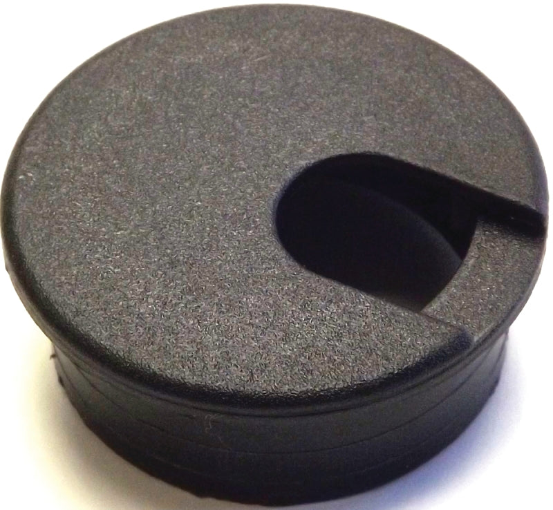 Jandorf Desk Grommet, 1-3/4 in Dia Cable, Polystyrene, Black #61605 Jandorf