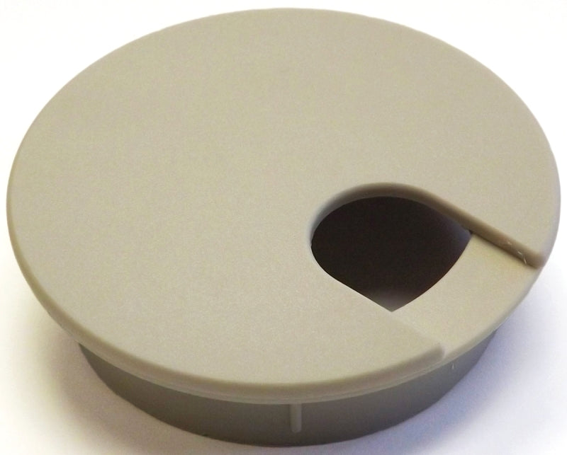 Jandorf Desk Grommet, 2-1/2 in Dia Cable, Polystyrene, Almond #61603 Jandorf