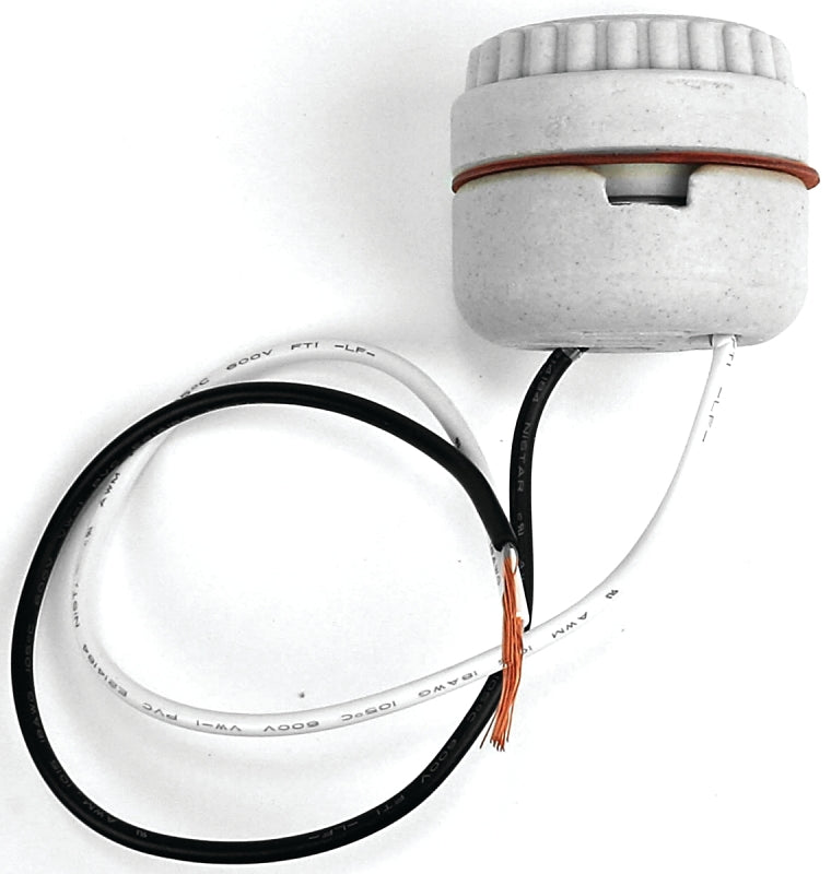Jandorf Lamp Socket, 250 V, 660 W, Porcelain Housing Material, White #60577 Jandorf