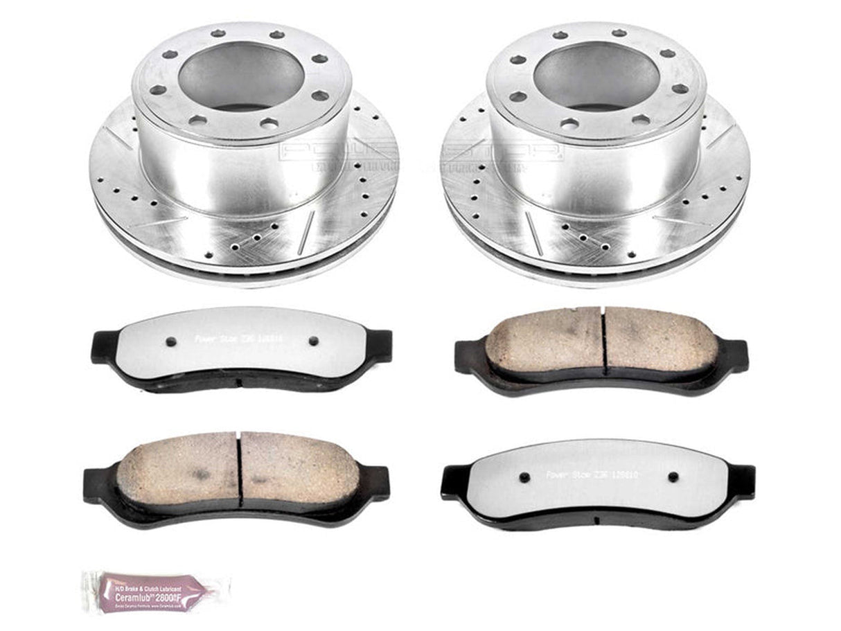 Powerstop Z36 Extreme Rear Brake Kit, 2007-2010 Ford Powerstroke Powerstop Brakes